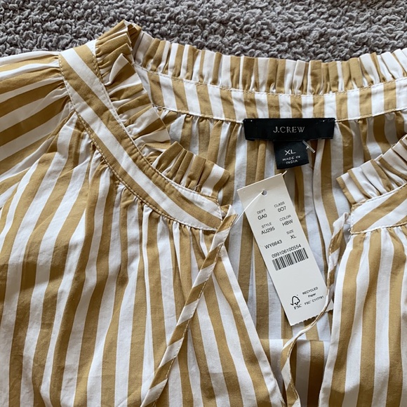 NWT JCrew Stripe Blouse - Picture 2 of 6